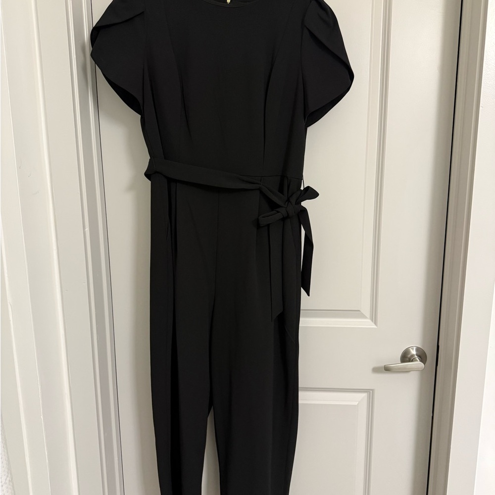 Calvin Klein Black Belted Jumpsuit